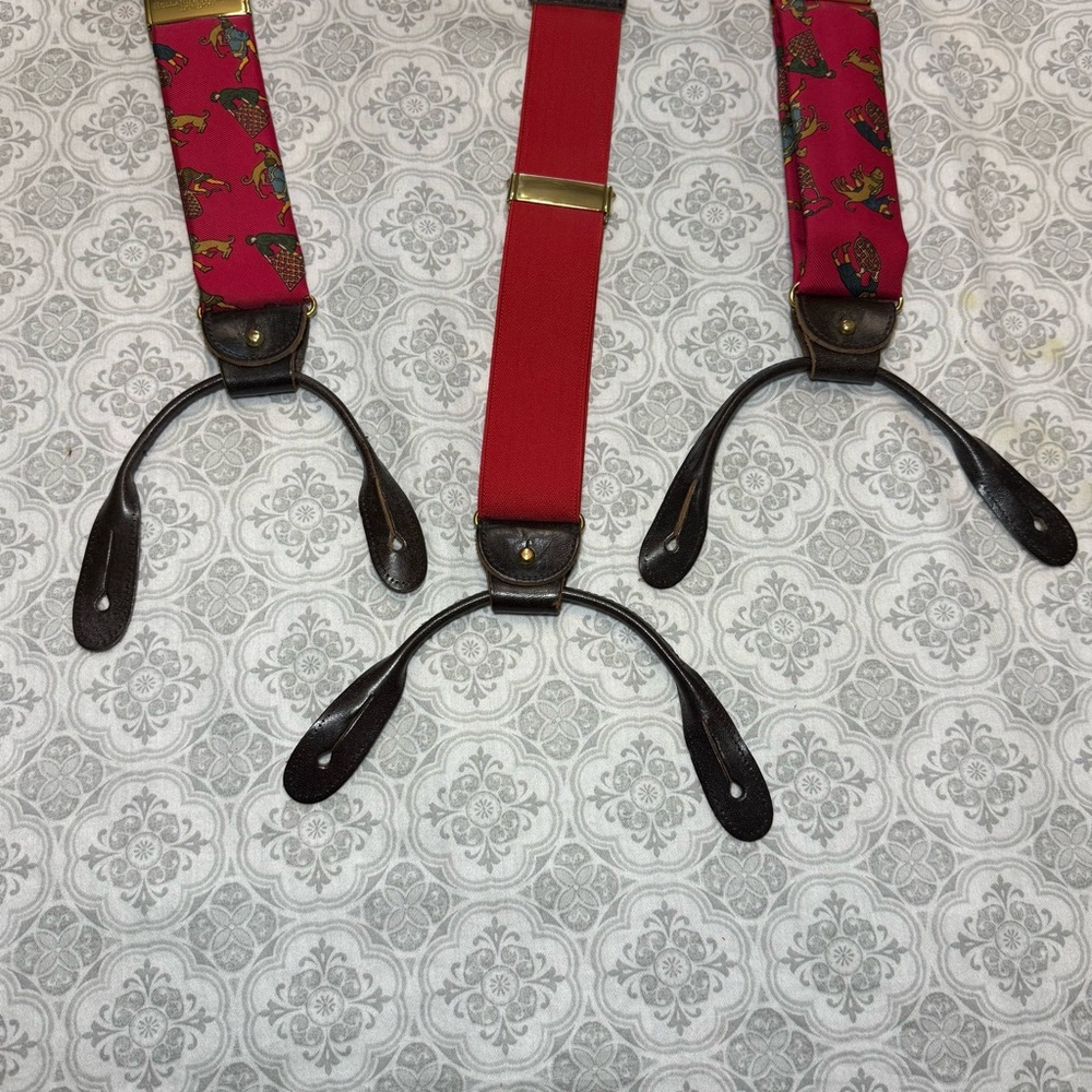 VINTAGE RARE HOLLAND & HOLLAND LONDON SUSPENDERS - Picture 7 of 12